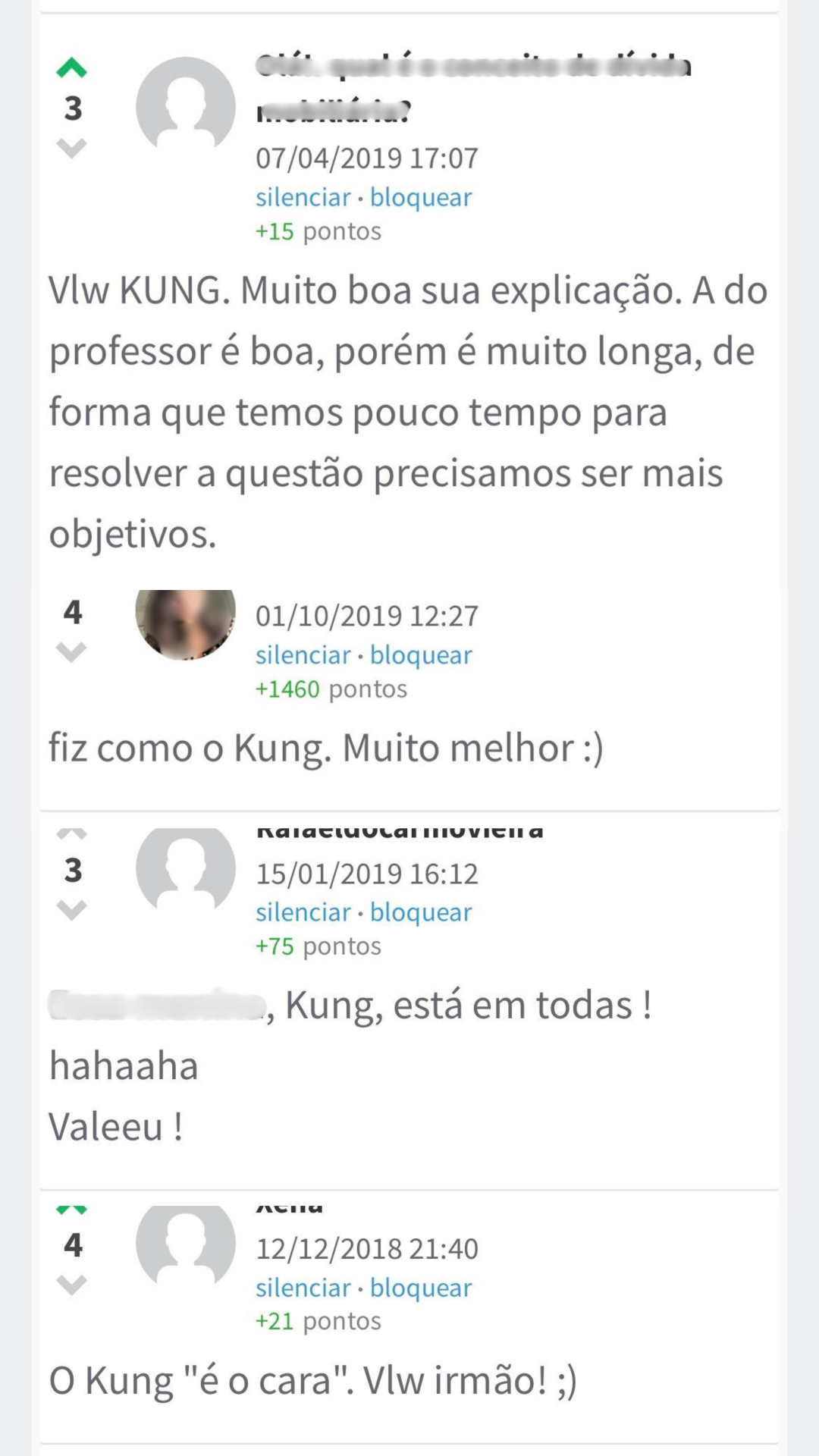 Concurseiros agradecendo pela objetividade